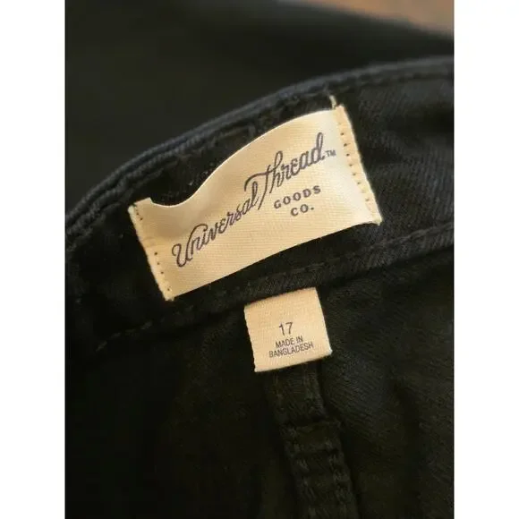 Universal Thread Women’s Highest-Rise Straight Leg Jeans Black Size 17 Regular - Picture 7 of 7